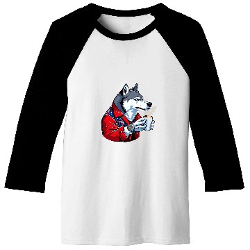 Discover Husky Coffee Funny Dog Beverage Baseball Tees