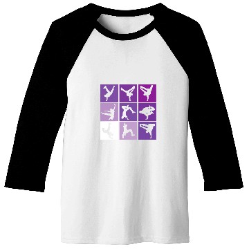 Discover Hip Hop Break Dance Poses Retro Baseball Tees