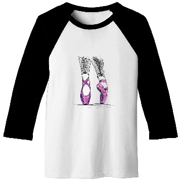 Discover Cool Ballerina Ballet Shoes Toe Dancing Dance Baseball Tees
