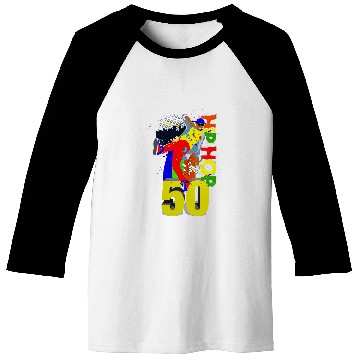 Discover Hip Hop is 50 50th Anniversary Breakdancing Baseball Tees