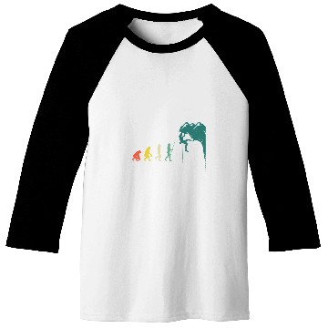 Discover Climber Evolution of Climbing Boulder Bouldering 1 Baseball Tees