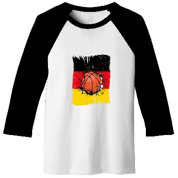 Discover Basketball Team Germany Flag BBall German Flag Baseball Tees