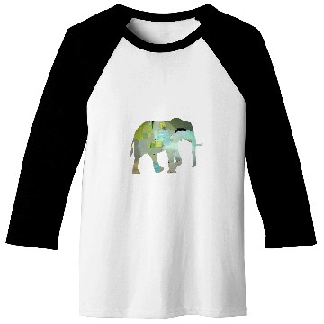 Discover ELEPHANT ART SILHOUETTE Baseball Tees