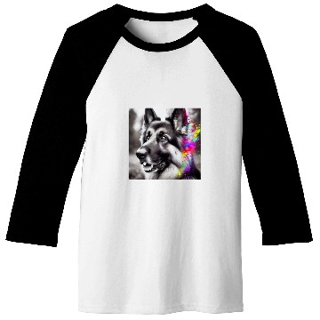 Discover Colorful Gaze German Shepherd Charm 2 Baseball Tees