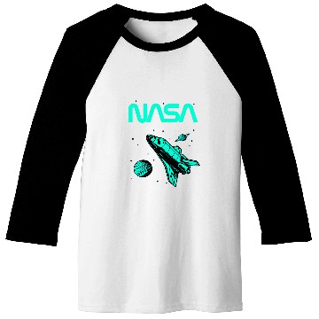 Discover Lacrosse Gift NASA Space Shuttle Saturn Planet Worm Logo 21 Baseball Tees