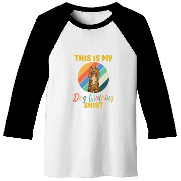 Discover Dog Walking   English Cocker Spaniel Brown Baseball Tees