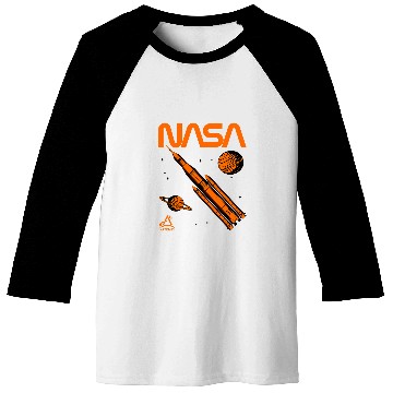 Discover Lacrosse Gift NASA Artemis SLS Space Launch System Worm Logo Baseball Tees