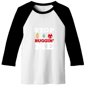 Discover Stop Buggin Me Entomology Insect Catching Ladybug Butterfly Baseball Tees