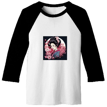 Discover Elegant Geishas Journey Japan Vector Baseball Tees