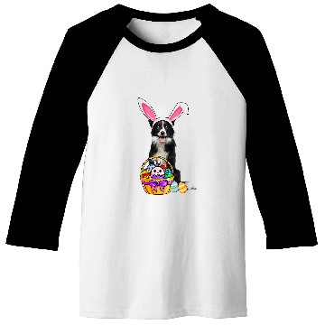 Discover Easter Egg Funny Border Collie Easter Baseball Tees