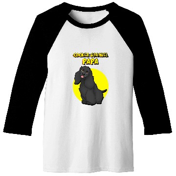 Discover Cocker Spaniel Papa Black Cocker Spaniel Dog Father Baseball Tees