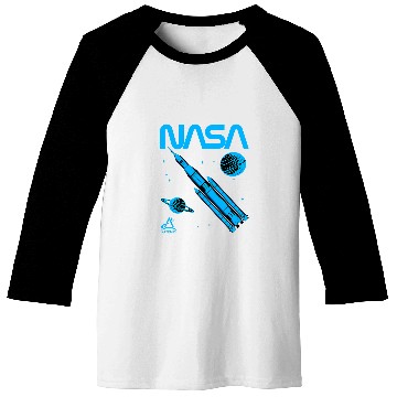 Discover Lacrosse Gift NASA Artemis SLS Space Launch System Worm Logo 22 Baseball Tees