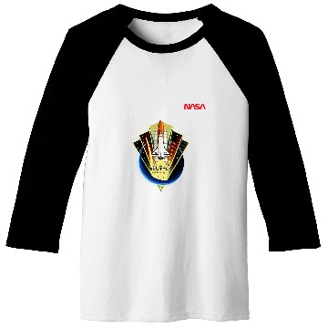 Discover Lacrosse Gift NASA Space Shuttle Program Worm Logo Baseball Tees