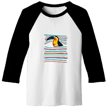 Discover Toucan Pastel Rainbow Striped   vintages Animal Aesthetic Baseball Tees