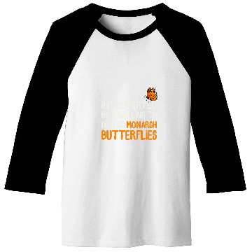 Discover Monarch Butterfly Introverted Insect Collector Entomologist Baseball Tees