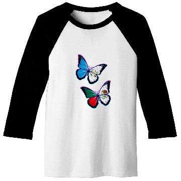 Discover Mexico and Guatemala bicultural roots  Butterfly version Baseball Tees