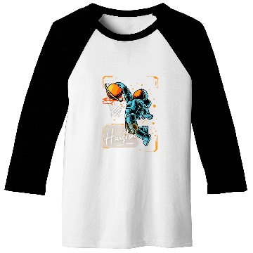 Discover Houston Space Dunk Astronaut Baseball Tees