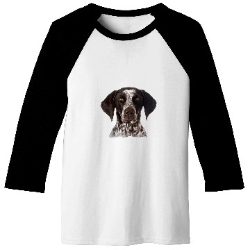 Discover Funny Face German Shorthaired Pointer Dog Pet Lover Baseball Tees
