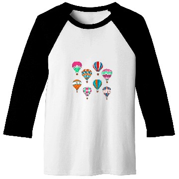 Discover Hot Air Balloons Cute Baseball Tees