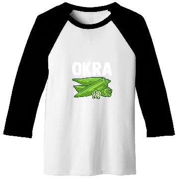 Discover Lacrosse Gift Okra Vegetable Food Vegetarian Baseball Tees