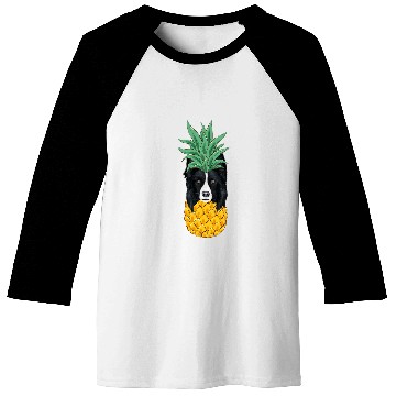 Discover Funny Border Collie pineapples Dog Baseball Tees