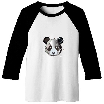 Discover Panda Polygon Art Animal Abstract Geometric Shape Art Baseball Tees