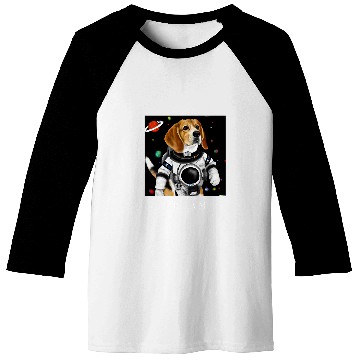 Discover Funny Beagle Dog creative astronaut Pet Owner Baseball Tees