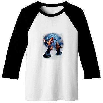 Discover Funny Doberman Doberman Pinscher Howling at the Moon Baseball Tees