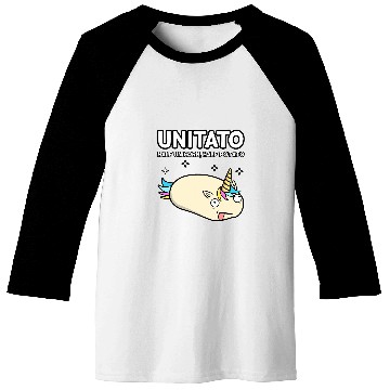 Discover Unitato Unicorns Potato Funny Vegetable Fries Chips Graphic 3 Baseball Tees