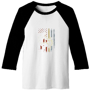 Discover Retro Mountain Climber bigfoots Rock Climbing American Flag Baseball Tees