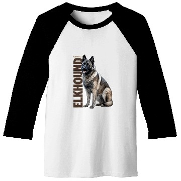 Discover Norwegian Elkhound Watercolor Baseball Tees