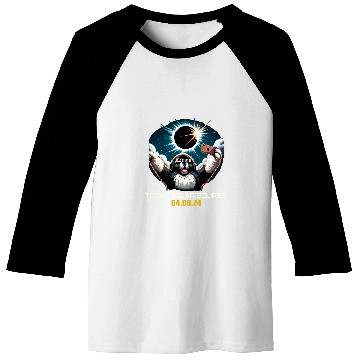 Discover Newfoundland Dog Selfie Solar Eclipse Baseball Tees