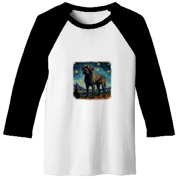 Discover Van gogh Cane Corso in starry night 2 Baseball Tees