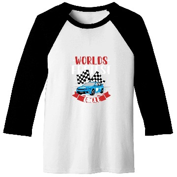 Discover Worlds Fastest Uncle Race Car Checkered Flag 3 Baseball Tees