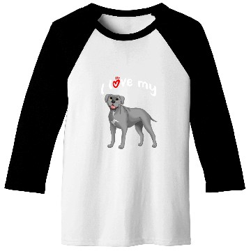 Discover I Love My Gray Cane Corso Dog Baseball Tees