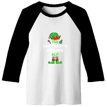 Discover The Community Midwife Elf Christmas Matching Pajama Baseball Tees