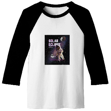 Discover Solar Eclipse astronaut april 8 2024 Baseball Tees
