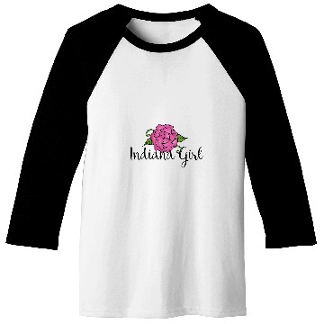 Discover indianas Girl pink peony art indianas pride designs Baseball Tees