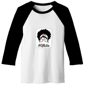 Discover QI Quality Improvement nurses Black Afro Messy Bun African Baseball Tees