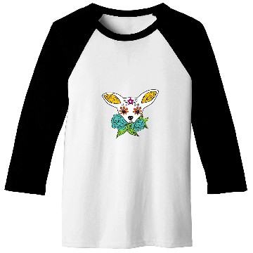 Discover Halloween Sugar Skull Chihuahua Baseball Tees