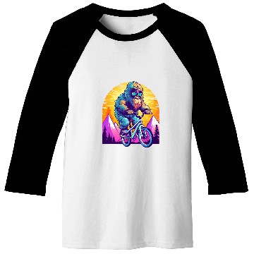 Discover Sasquatch Mountain Biker MTB Biking 1 Baseball Tees