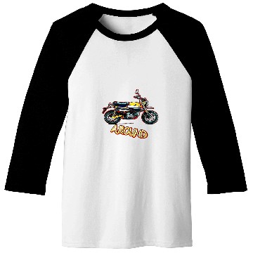 Discover Monkey Around 2Motorcycle Scooter Baseball Tees