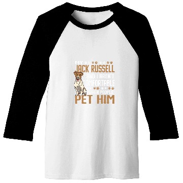 Discover Funny Dont Pet Him Jack Russel Baseball Tees