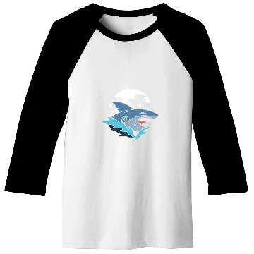 Discover Shark Rage Face Aquatic Biologist Baseball Tees
