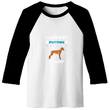 Discover Rhodesian Ridgeback I support putting animal abusers Baseball Tees