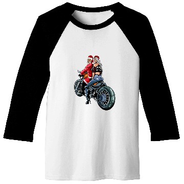 Discover Santa And Mrs Claus Motorcycle Gift Christmas Biker 21 Baseball Tees