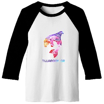 Discover Tillamook Oregon Native American Orca Killer Whale Baseball Tees