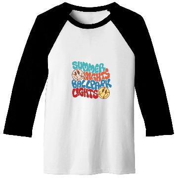Discover summer nights and ballpark lights baseball softball game day Baseball Tees