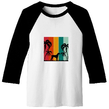 Discover Retro Summer German Shorthaired Pointer Dog Lover Vacation Baseball Tees