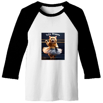 Discover TuTu Dreams Dancing Ballet Kitty Cat Baseball Tees